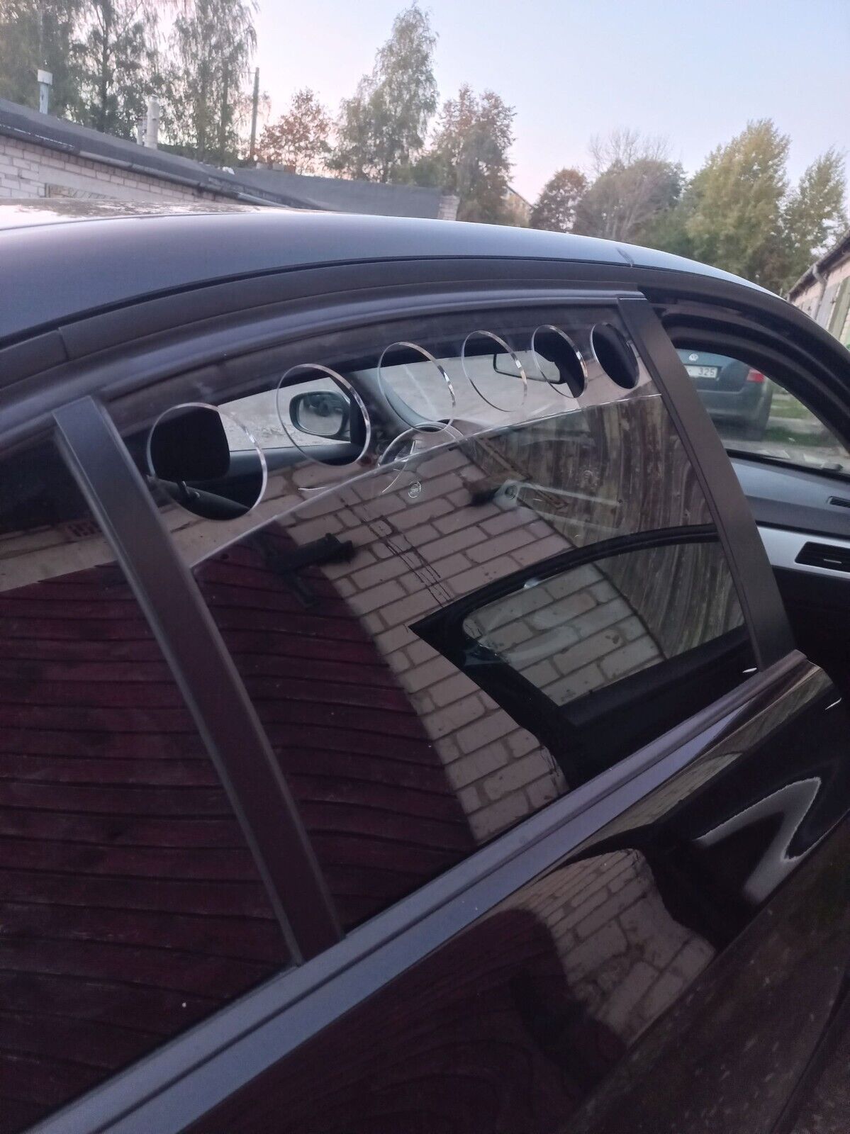 Clear Rear Window Vent Set Rally Drift Stance Visor Set (Fits BMW E90 Sedan)