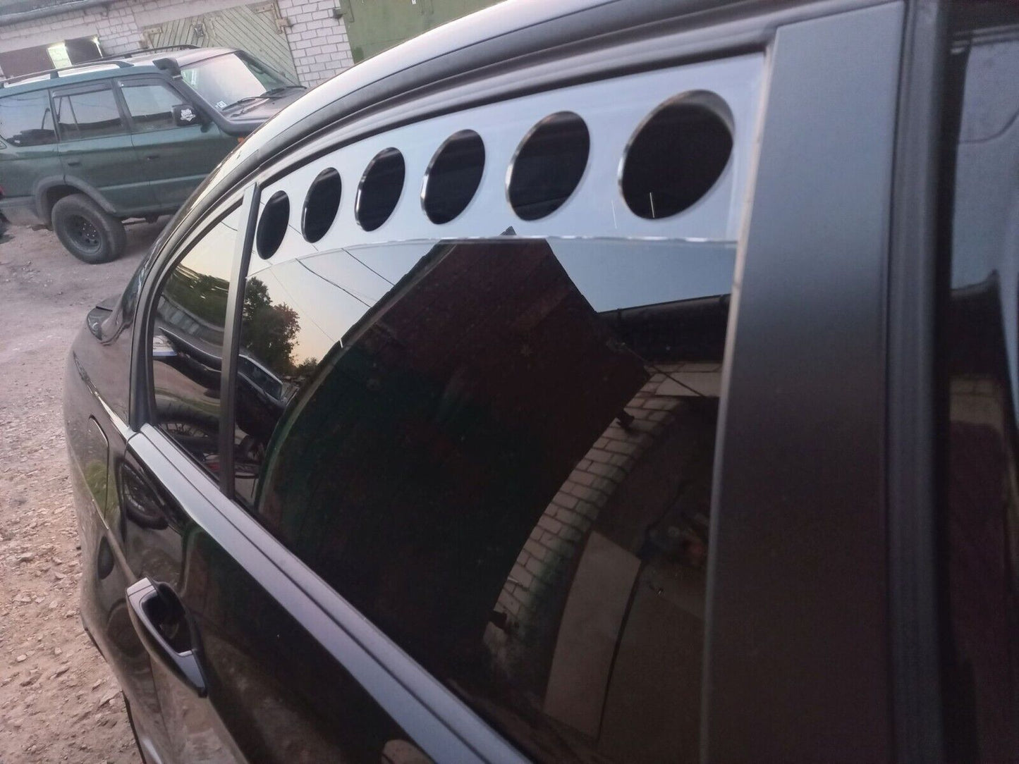 Clear Rear Window Vent Set Rally Drift Stance Visor Set (Fits BMW E90 Sedan)