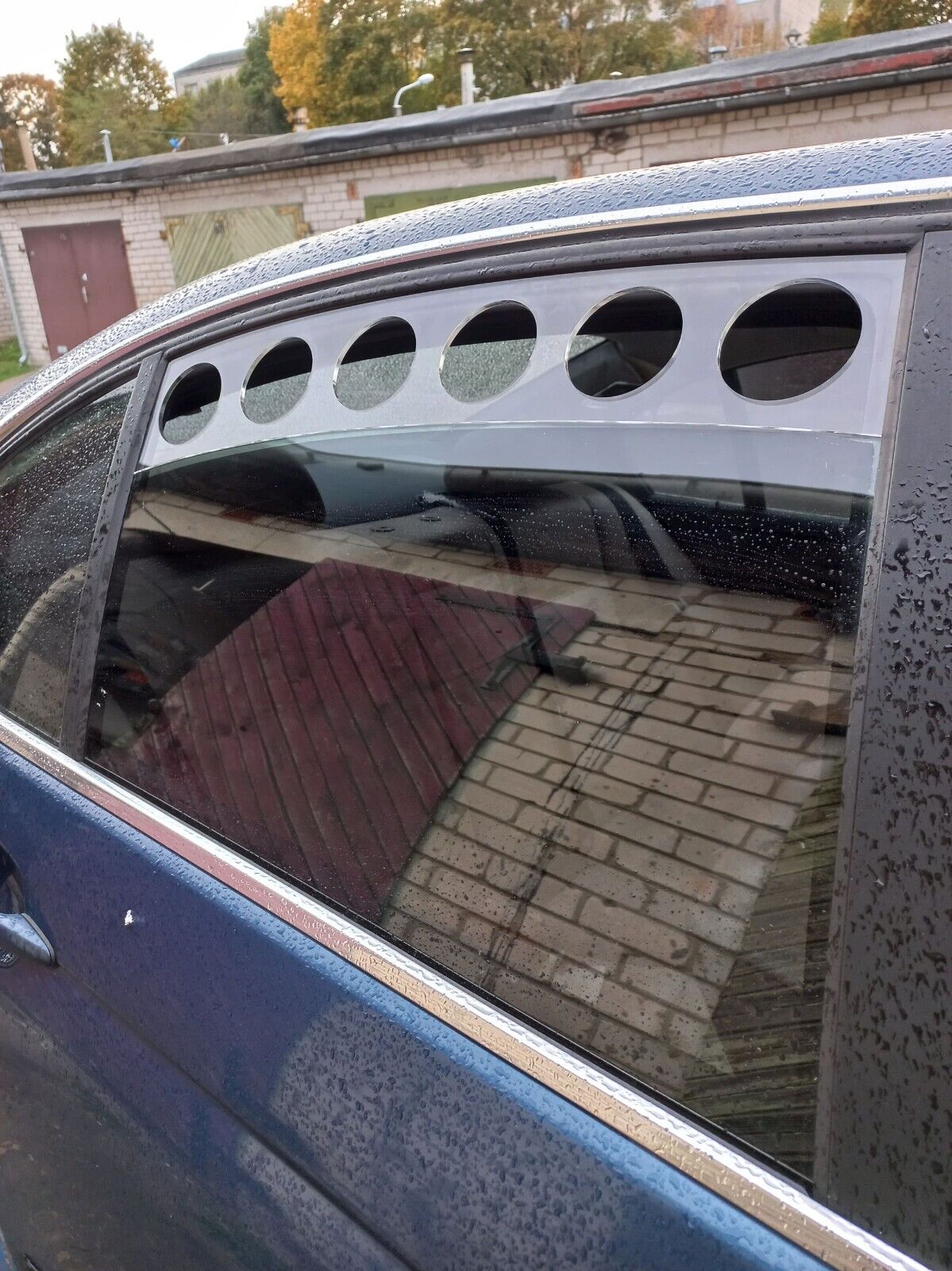 Rear Black Window Vent Set Rally Drift Stance Visor Set (Fits BMW E46 Sedan)