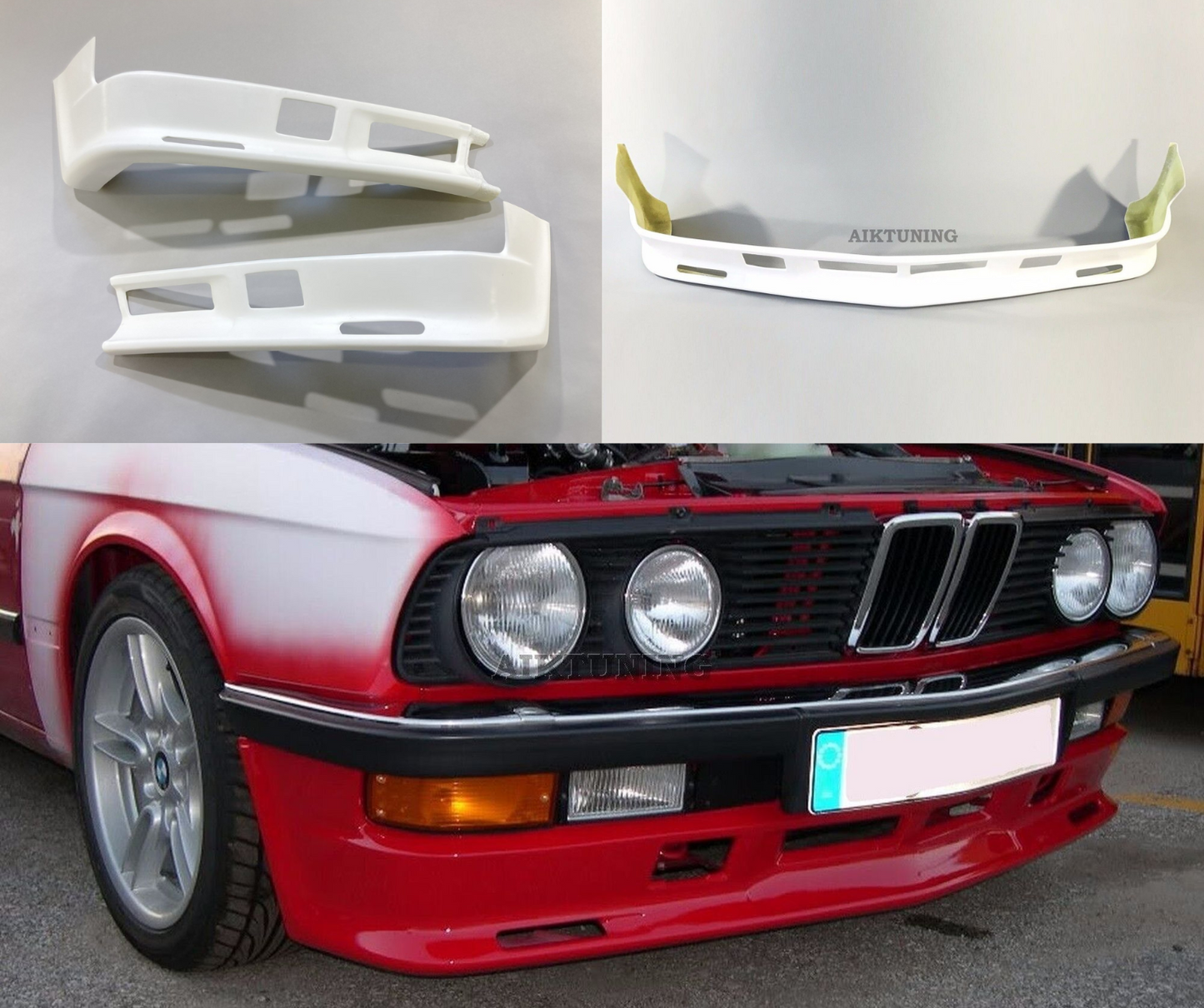 Split Front Bumper Spoiler Tuning Apron Valance Lip (Fits BMW E28 Pfeba Alpina)