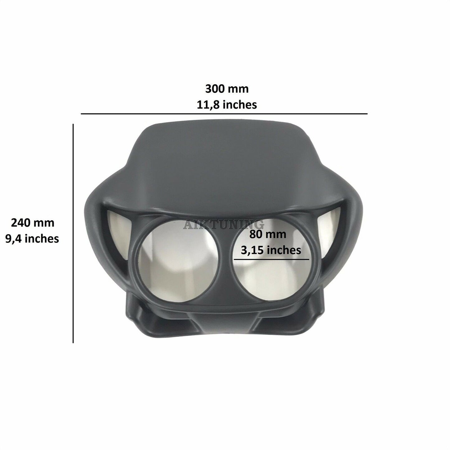 Custom Moto Motorcycle Headlight Fairing Lamp Mask Naked Bike Streetfighter Nr3