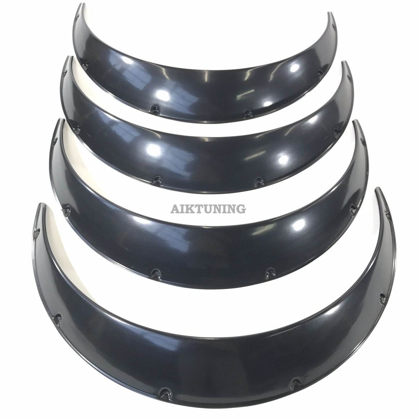 100mm Wide Universal Fender Flares Wheel Arch Extension Arches Trims JDM Set RUM