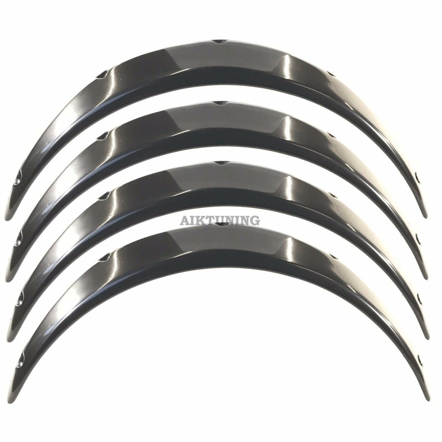 55mm Wide Universal Fender Flares Wheel Arch Extension Arches Trims JDM Set GGS