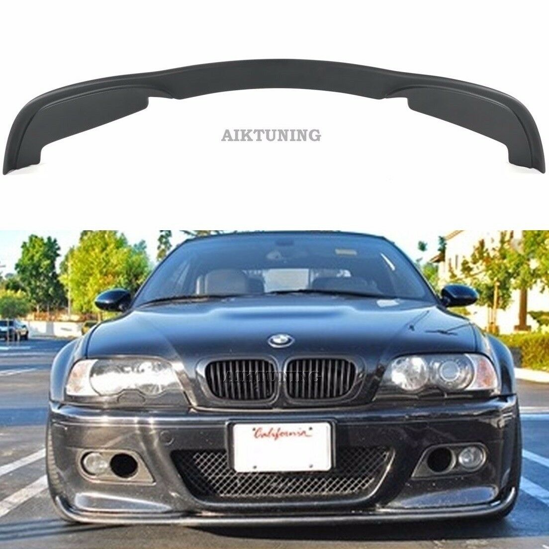 HM Front Splitter Addon Valance Lip Spoiler (Fits BMW E46 M3 Bumper)