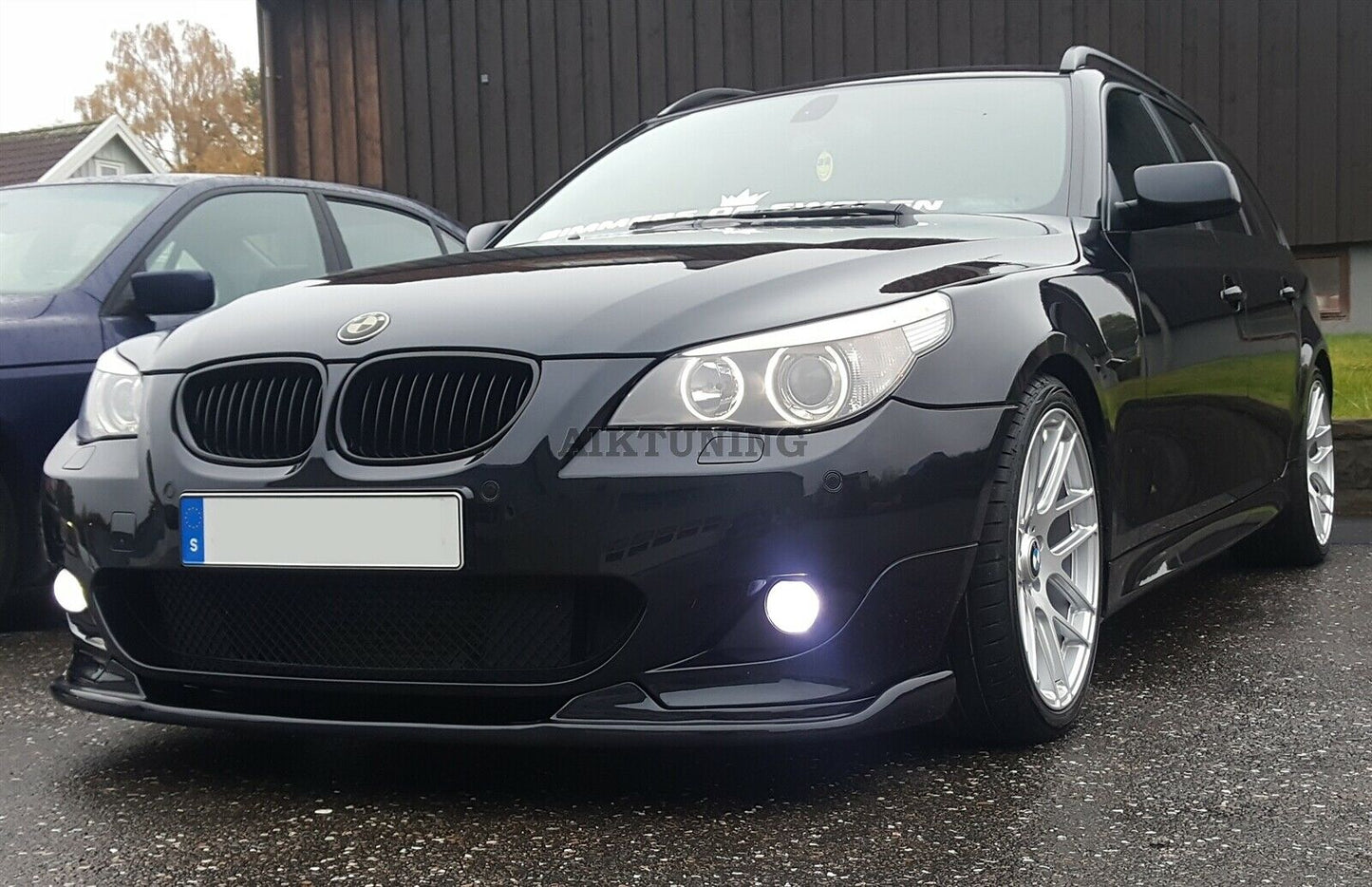 HM Front Splitter Addon Valance Lip Spoiler (Fits BMW E60 E61 M Sport Bumper)