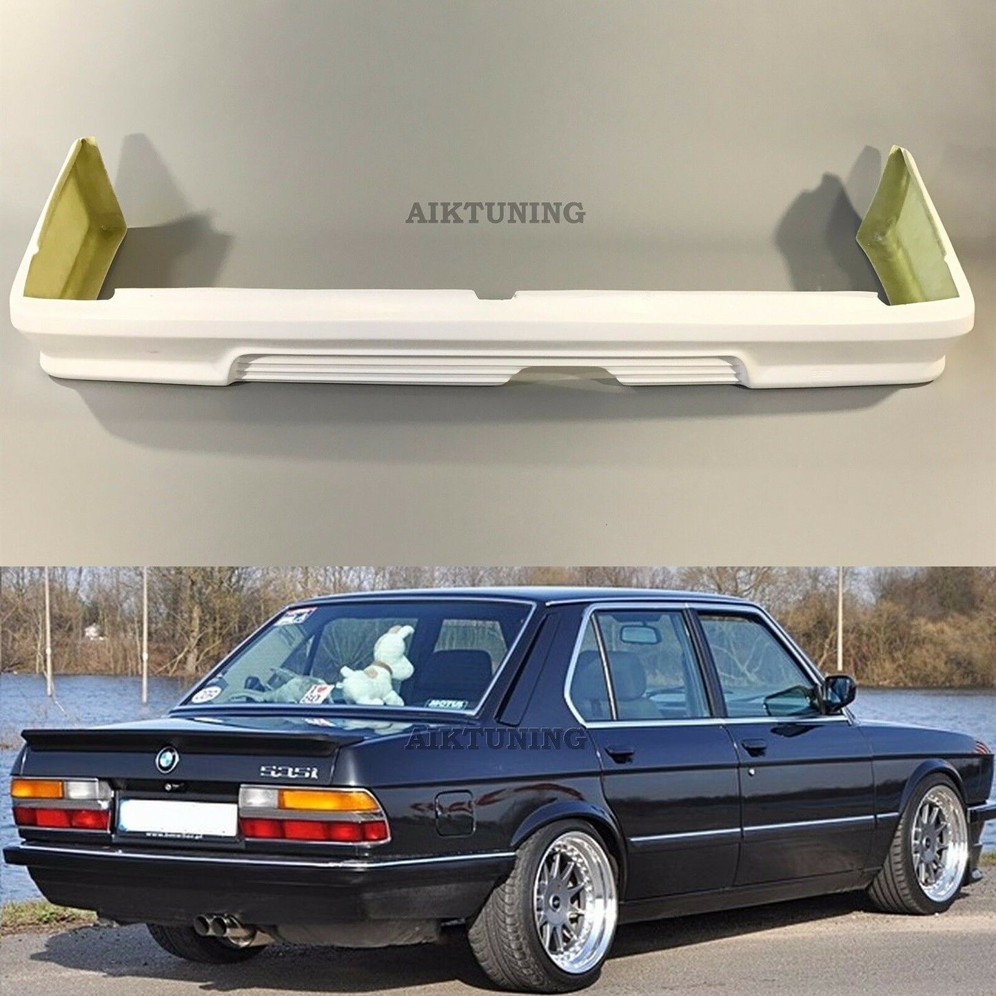 Rear Bumper Spoiler Tuning Apron Valance Lip Addon (Fits BMW E28 Pfeba Alpina)
