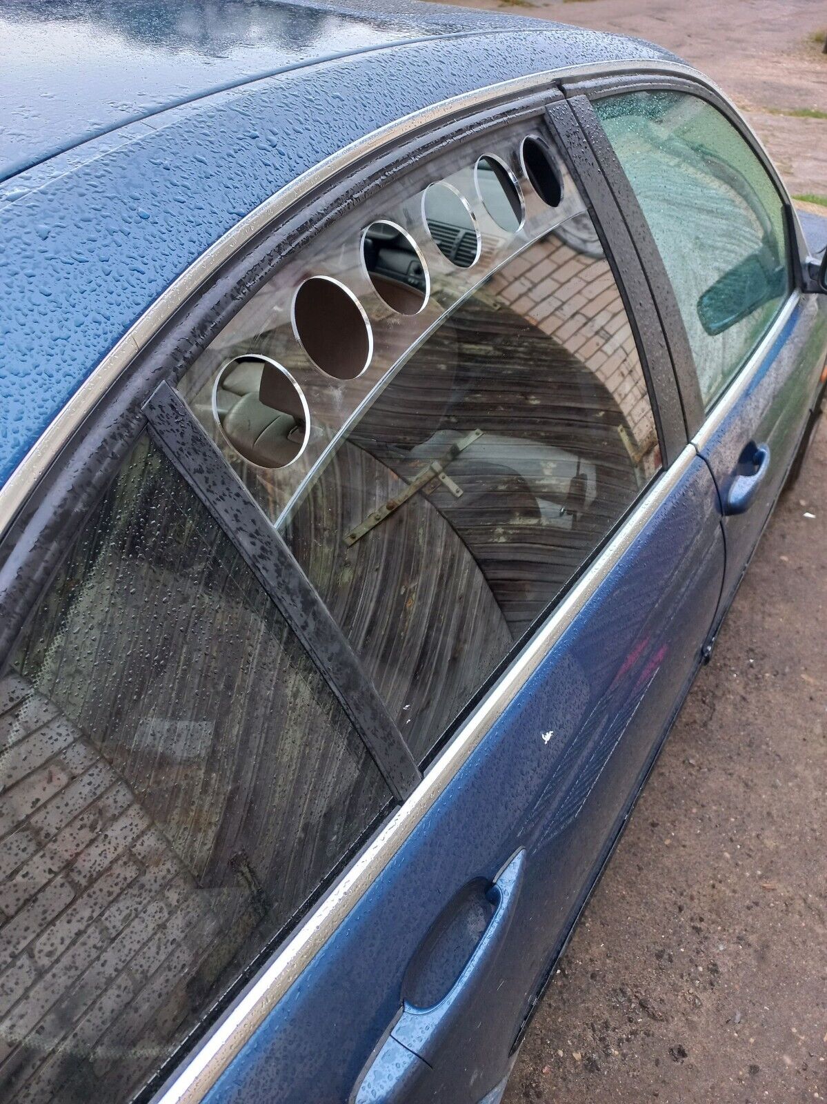 Rear Clear Window Vent Set Rally Drift Stance Visor Set (Fits BMW E46 ...
