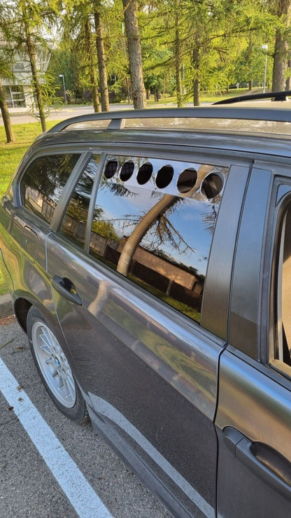 Clear Rear Window Vent Set Rally Drift Stance Visor Set (Fits BMW E91 Touring Wagon)
