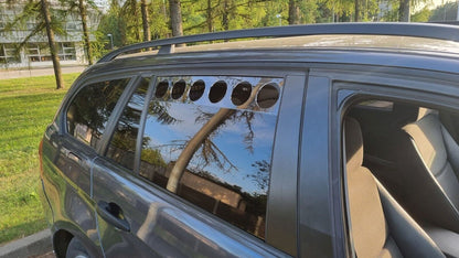 Clear Rear Window Vent Set Rally Drift Stance Visor Set (Fits BMW E91 Touring Wagon)