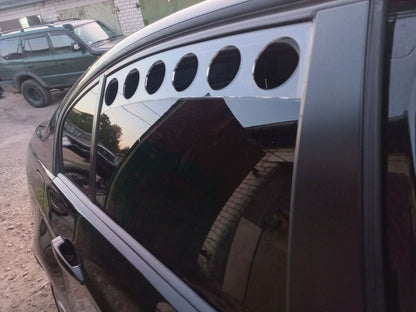 Clear Rear Window Vent Set Rally Drift Stance Visor Set (Fits BMW E90 Sedan)