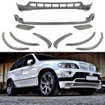 Arch & Front & Rear Bumper Spoiler Tuning Addon Set (Fits BMW E53 X5 2000-2006)