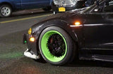 75mm Wide Universal Fender Flares Wheel Arch Extension Arches Trims JDM Set JDMR