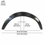 50mm Wide Universal Fender Flares Wheel Arch Extension Arches Trims JDM Set S13R