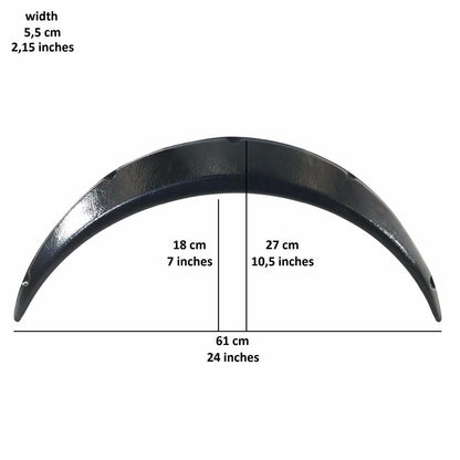 55mm Wide Universal Fender Flares Wheel Arch Extension Arches Trims JDM Set GRS
