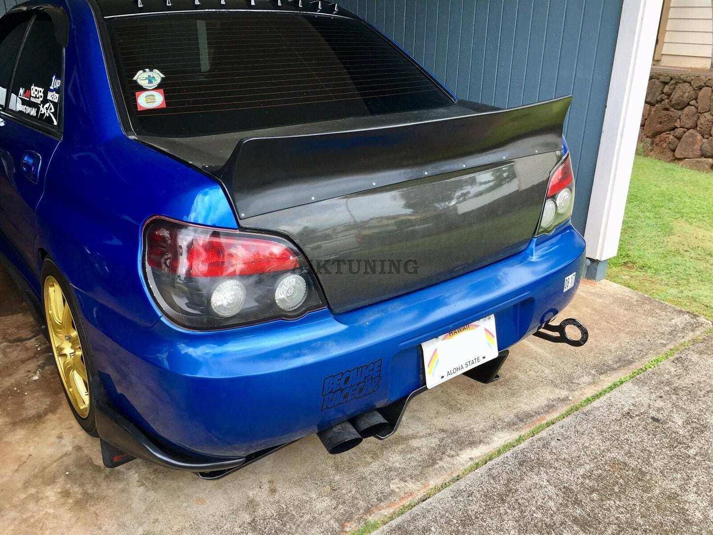 Rear JDM Boot Trunk Ducktail Spoiler Wing Lid Lip (Fits Subaru Impreza 02-07)