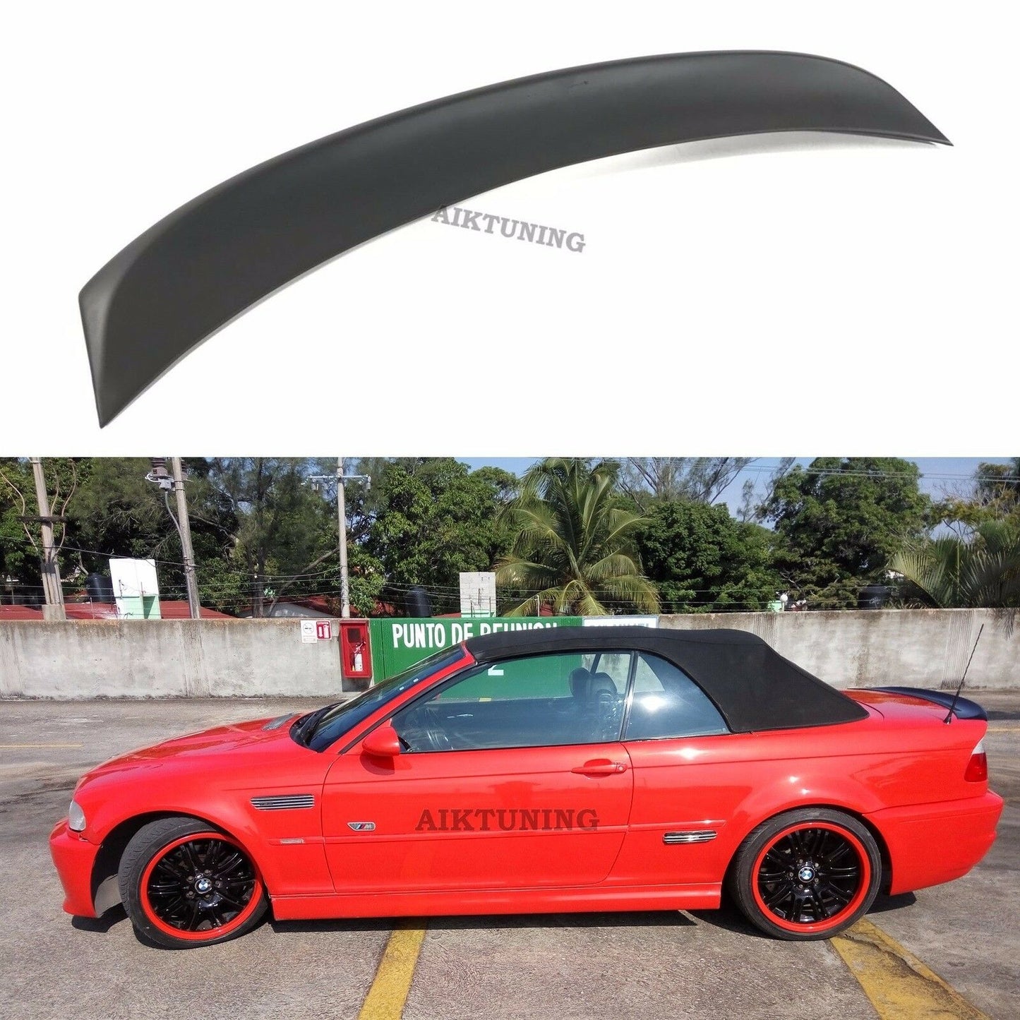 Rear JDM Boot Trunk Ducktail Spoiler Wing Lid Lip (Fits BMW E46 Cabrio, Convert)