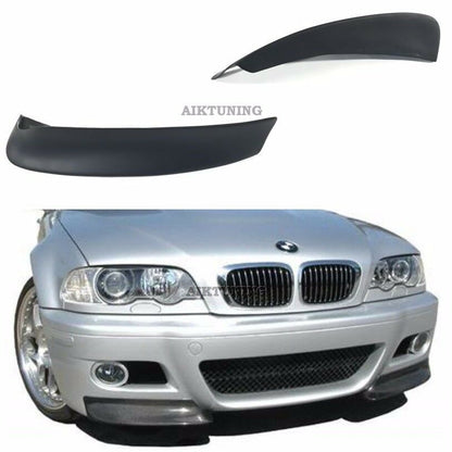 Front Bumper Splitter Apron Spoiler Aaddon Corner Valance Set (Fits BMW E46 M3)