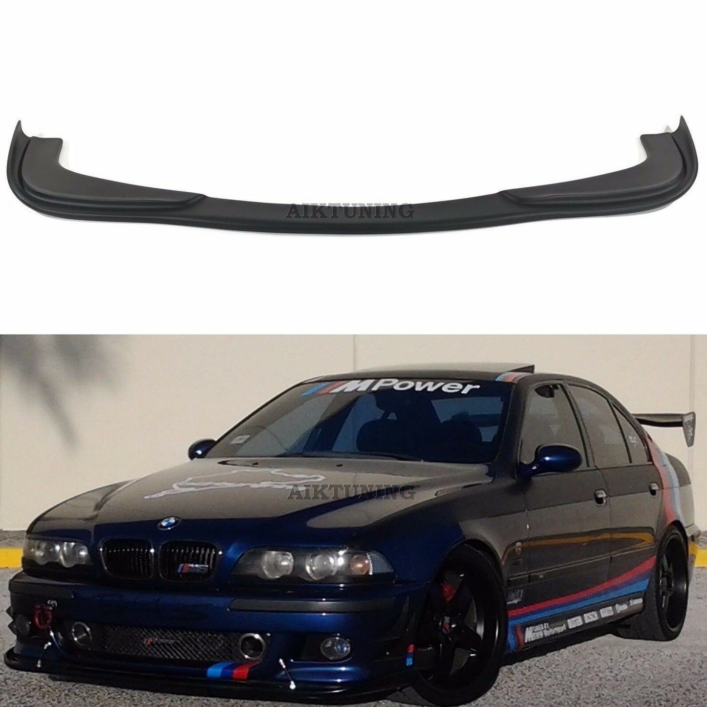 HM Front Splitter Addon Valance Lip Spoiler (Fits BMW E39 M5 Front Bumper)