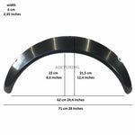 60mm Wide Universal Fender Flares Wheel Arch Extension Arches Trims JDM Set GS