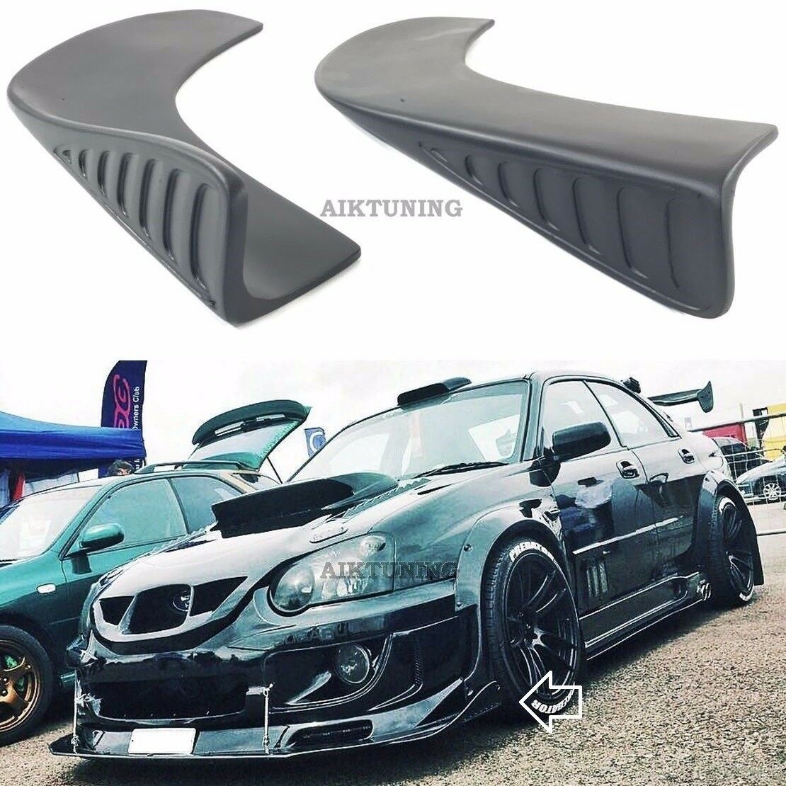 Universal Bumper Front Or Rear Addons Splitter Set Caps Aprons For Any Bumper