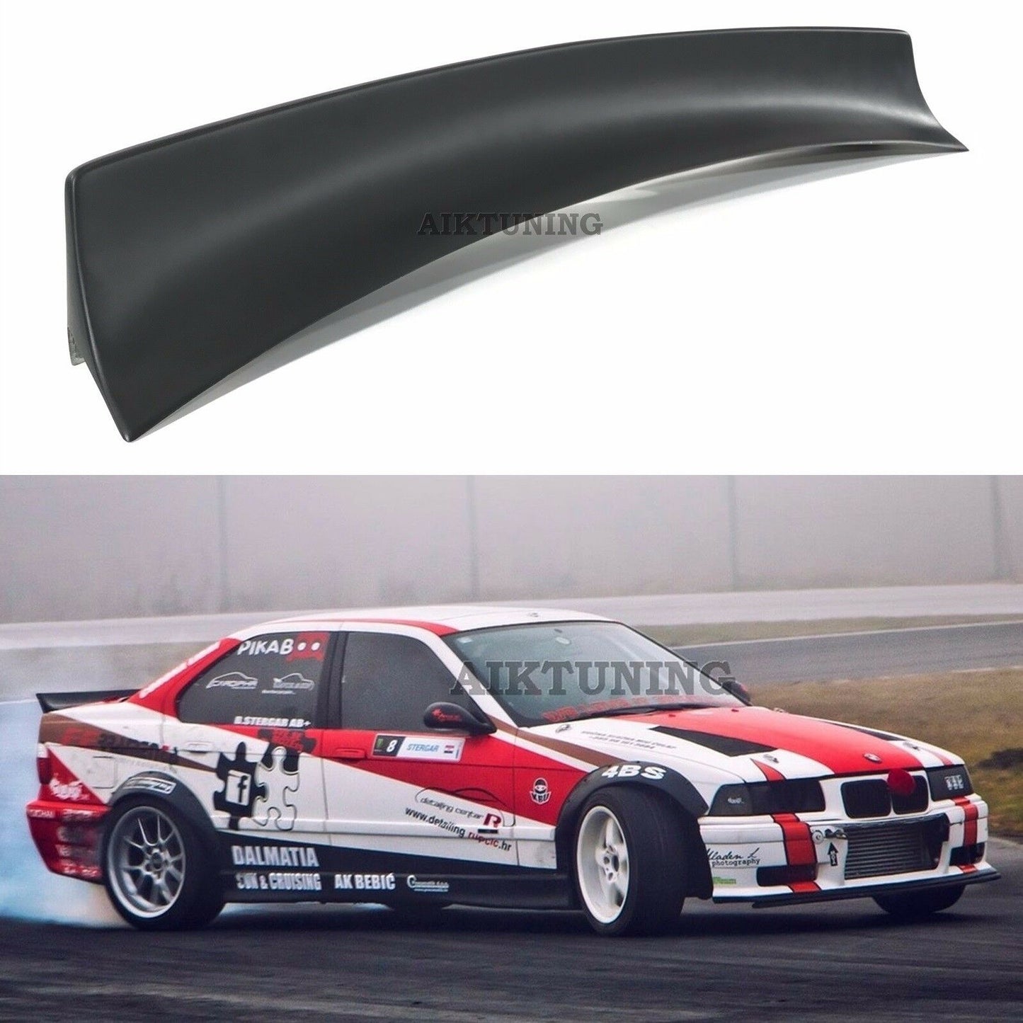 Rear JDM Boot Trunk Ducktail Spoiler Wing Lid Lip (Fits BMW E36 Saloon, Sedan)