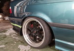Rear Bumper Spats Splitter Lip Spoiler Apron Set (Fits BMW E36 Standard Bumper)