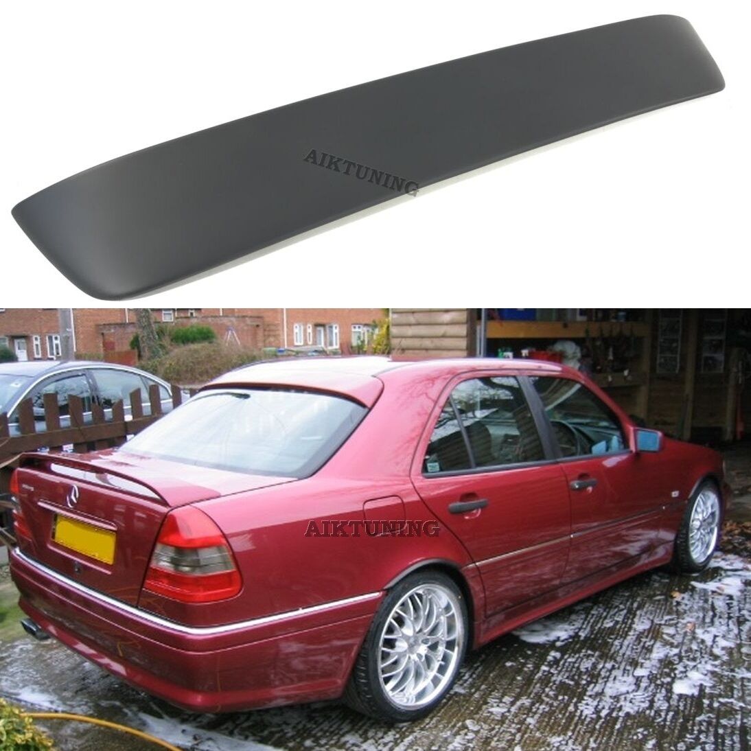 Rear Window Sun Guard Roof Extension Spoiler Cover (Fits Mercedes W202 ...