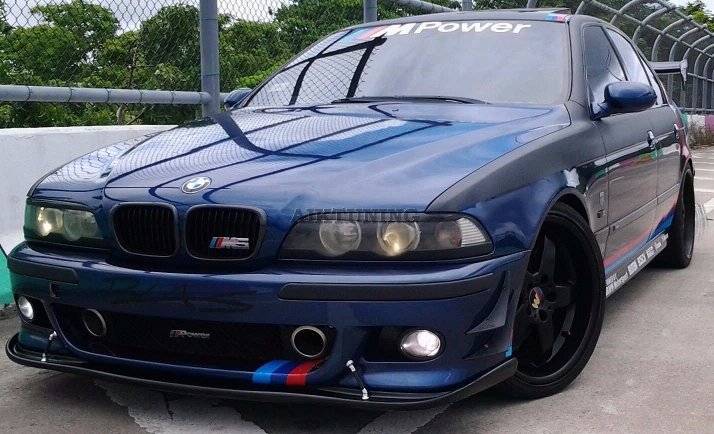 HM Front Splitter Addon Valance Lip Spoiler (Fits BMW E39 M5 Front Bumper)