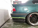 Rear Bumper Spats Splitter Lip Spoiler Apron Set (Fits BMW E36 Standard Bumper)