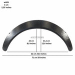 60mm Wide Universal Fender Flares Wheel Arch Extension Arches Trims JDM Set RS