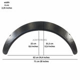 60mm Wide Universal Fender Flares Wheel Arch Extension Arches Trims JDM Set RS