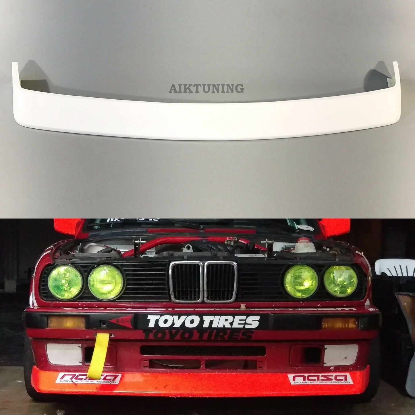 Front Bumper Spoiler Apron Addon Splitter Valance Lip (Fits BMW E30 EVO)
