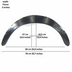 75mm Wide Universal Fender Flares Wheel Arch Extension Arches Trims JDM Set JDMR