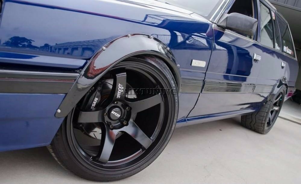 50mm Wide Universal Fender Flares – Wheel Arch Extension Trims – JDM Style Set Of 4 (Black)
