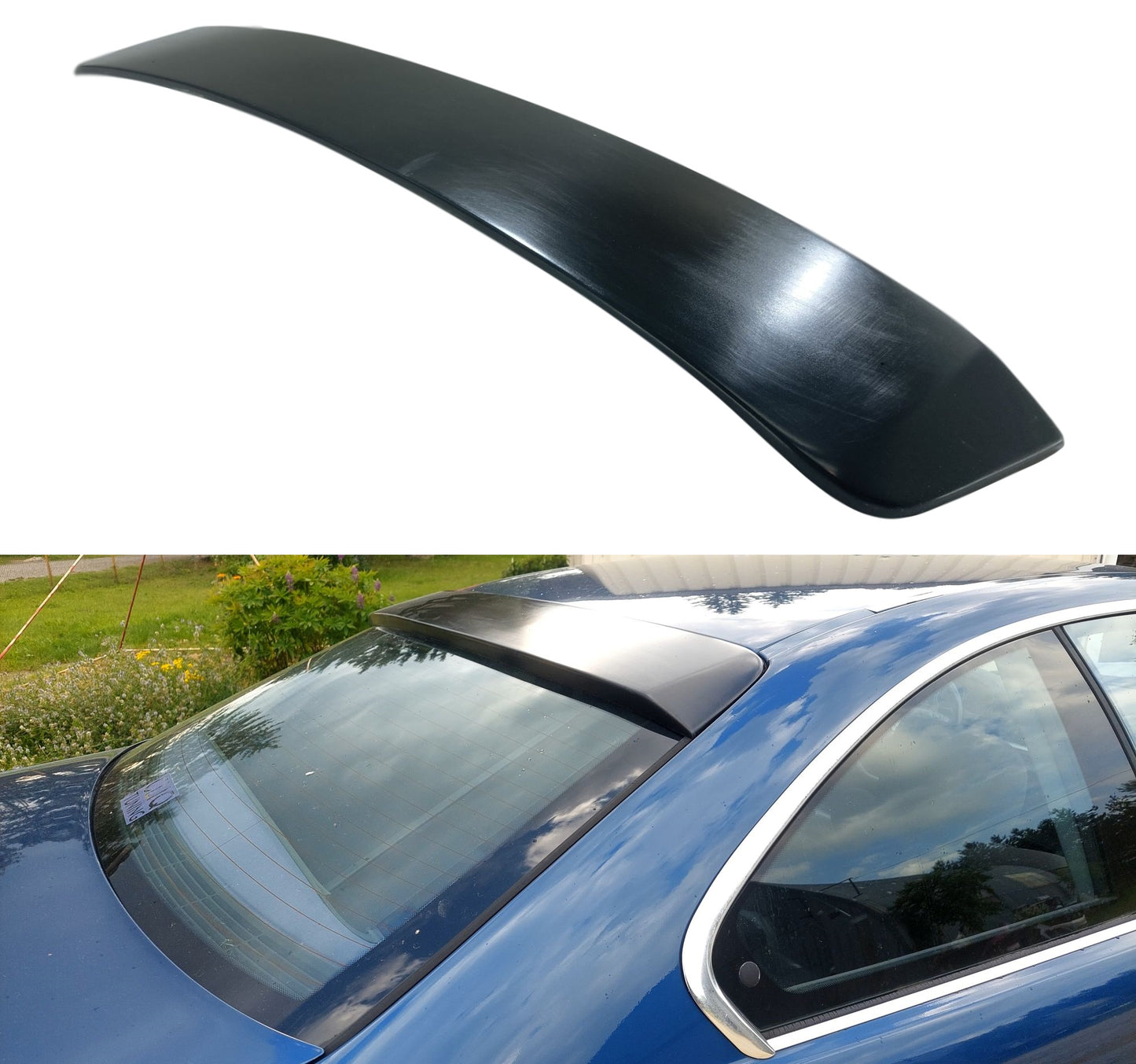 Rear Window Sun Guard Roof Extension Spoiler Cover (Fits BMW E46 Coupe)